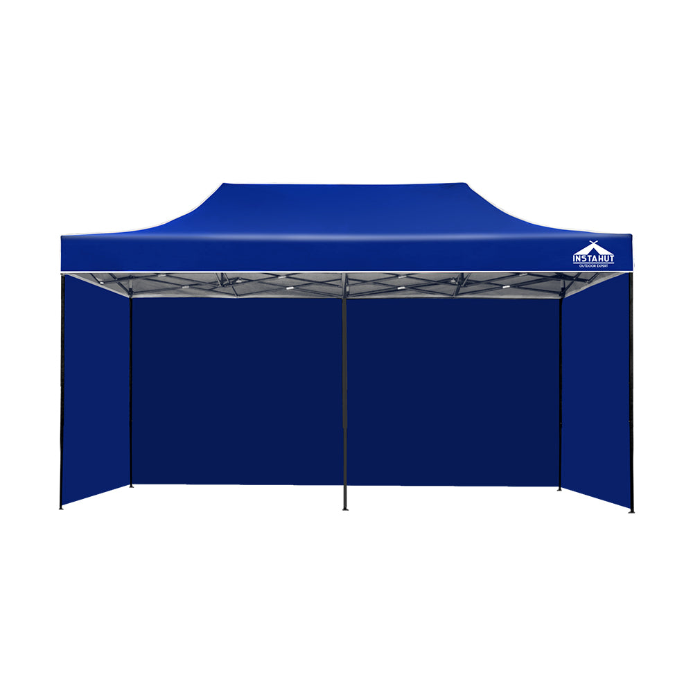 Instahut Gazebo Pop Up Marquee 3x6m Folding Wedding Tent Gazebos Shade Blue Instahut