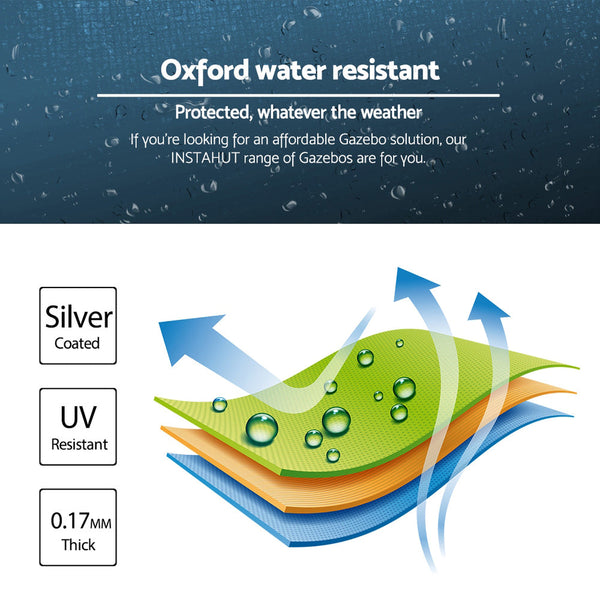 Instahut Gazebo Pop Up Marquee 3x4.5 Folding Wedding Tent Gazebos Shade Navy Instahut