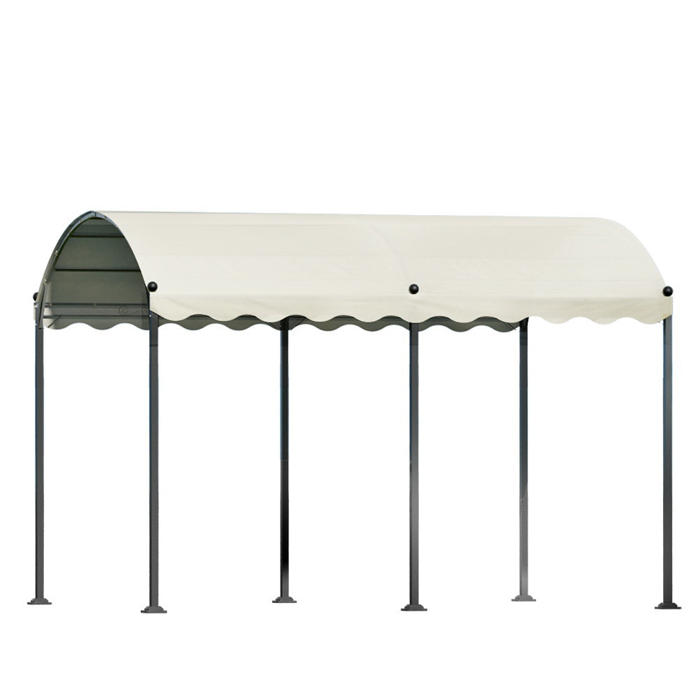 Instahut Gazebo 4x3m Party Marquee Outdoor Wedding Event Tent Iron Art Beige Does not apply