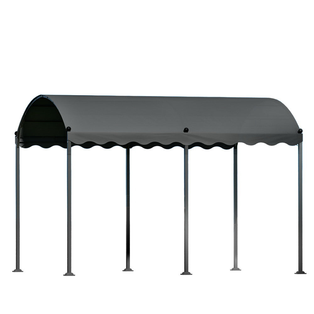 Instahut Gazebo 4x3m Party Marquee Outdoor Wedding Event Tent Iron Art Tent Grey Instahut