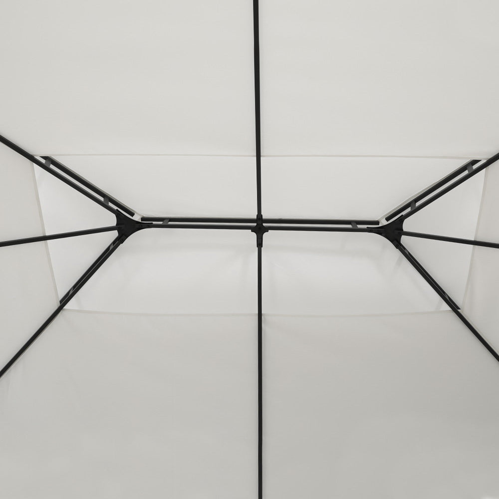 Instahut Gazebo 4x3m Party Marquee Outdoor Wedding Event Tent Iron Art White Instahut