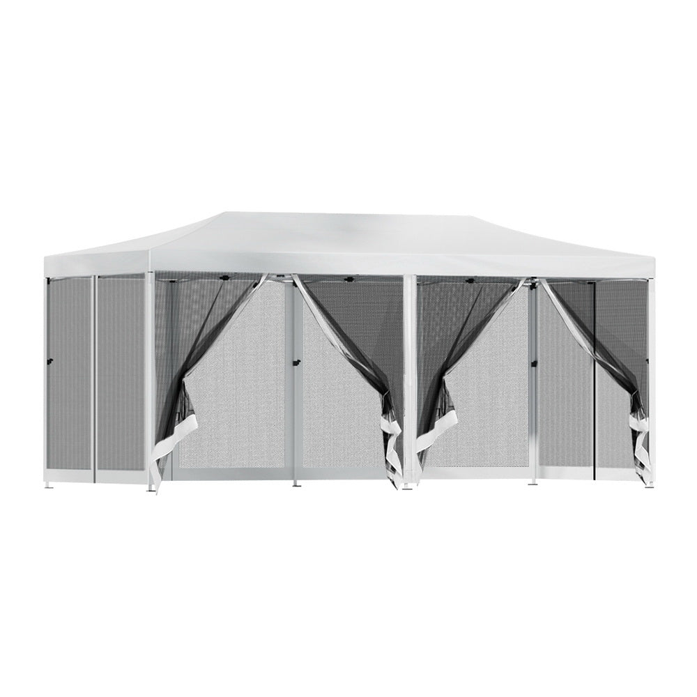 Instahut Gazebo Pop Up Marquee 3x6 Outdoor Wedding Mesh Side Wall Gazebos Instahut