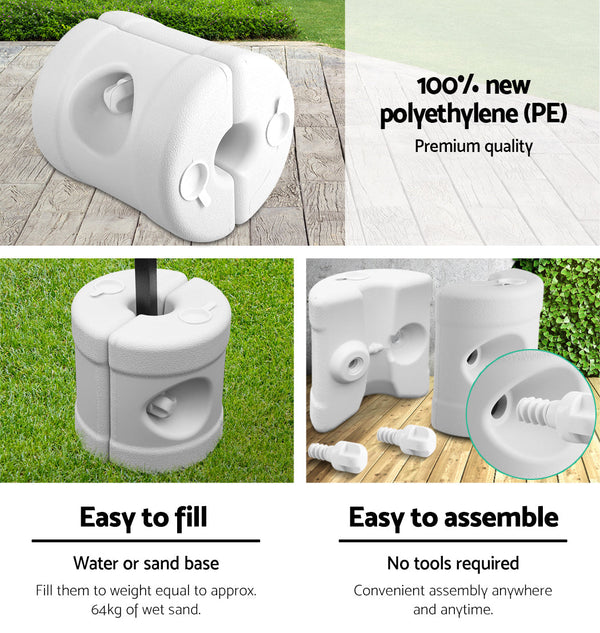 Instahut Gazebo Pop Up Marquee 3x3 Outdoor Wedding Base Pod Kit Black Instahut