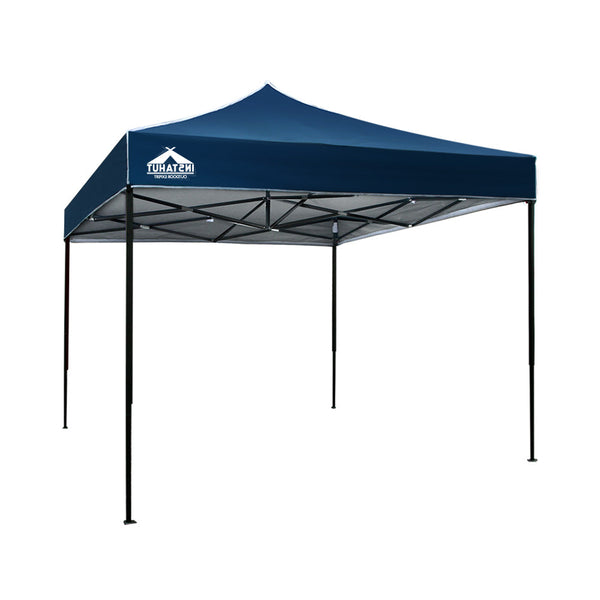 Instahut Gazebo Pop Up Marquee 3x3 Outdoor Wedding Base Pod Kit Navy Instahut