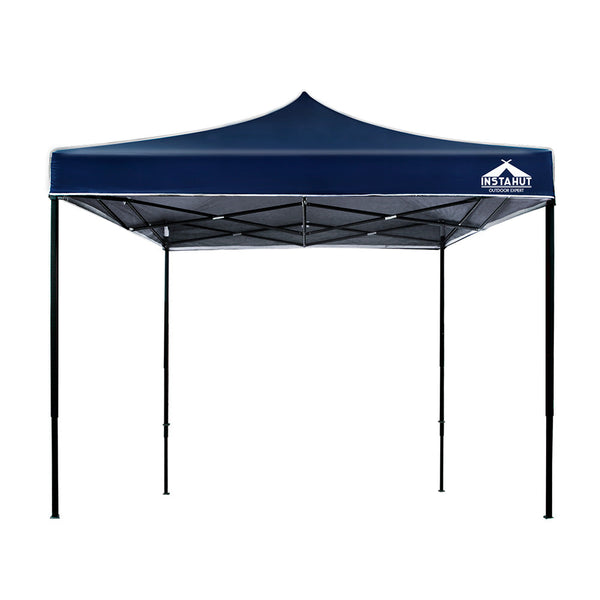 Instahut Gazebo Pop Up Marquee 3x3 Outdoor Wedding Base Pod Kit Navy Instahut