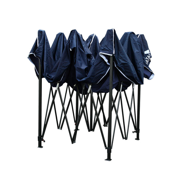 Instahut Gazebo Pop Up Marquee 3x3 Outdoor Wedding Base Pod Kit Navy Instahut