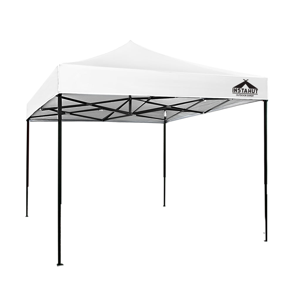 Instahut Gazebo Pop Up Marquee 3x3 Outdoor Wedding Base Pod Kit White Instahut