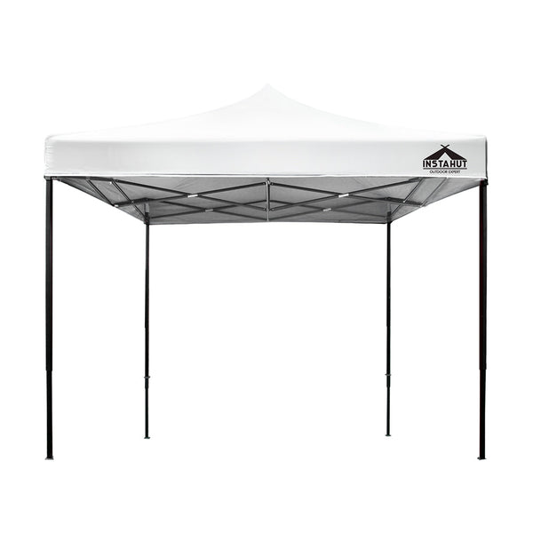 Instahut Gazebo Pop Up Marquee 3x3 Outdoor Wedding Base Pod Kit White Instahut