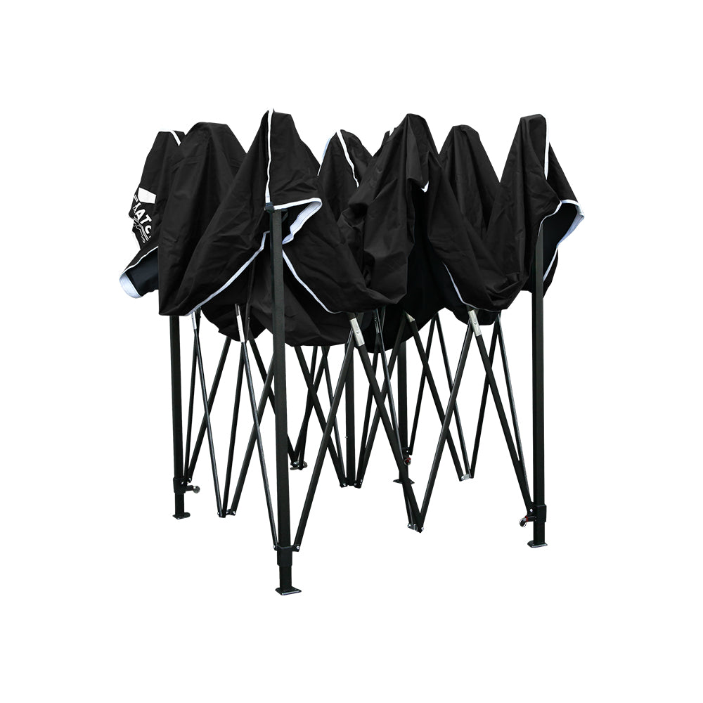 Instahut Gazebo Pop Up Marquee 3x4.5m Outdoor Tent Folding Wedding Gazebos Black Does not apply