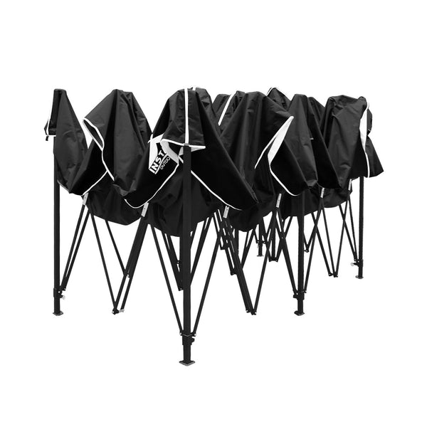 Instahut Gazebo Pop Up Marquee 3x6m Outdoor Tent Folding Wedding Gazebos Black Does not apply