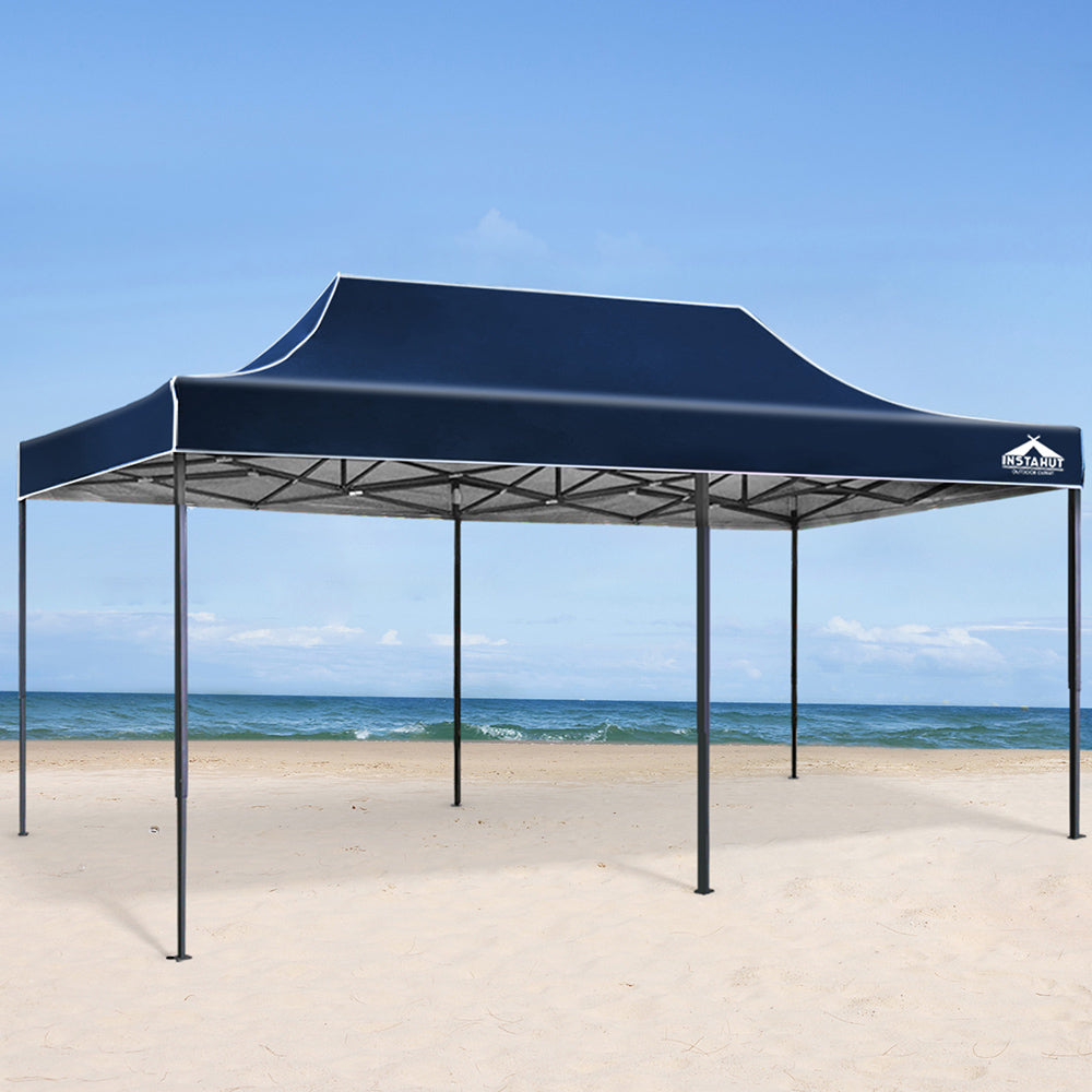 Instahut Gazebo Pop Up Marquee 3x6m Outdoor Tent Folding Wedding Gazebos Navy Does not apply
