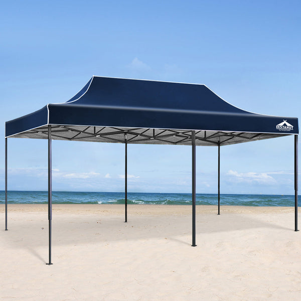 Instahut Gazebo Pop Up Marquee 3x6 Outdoor Wedding Base Pod Kit Navy Instahut