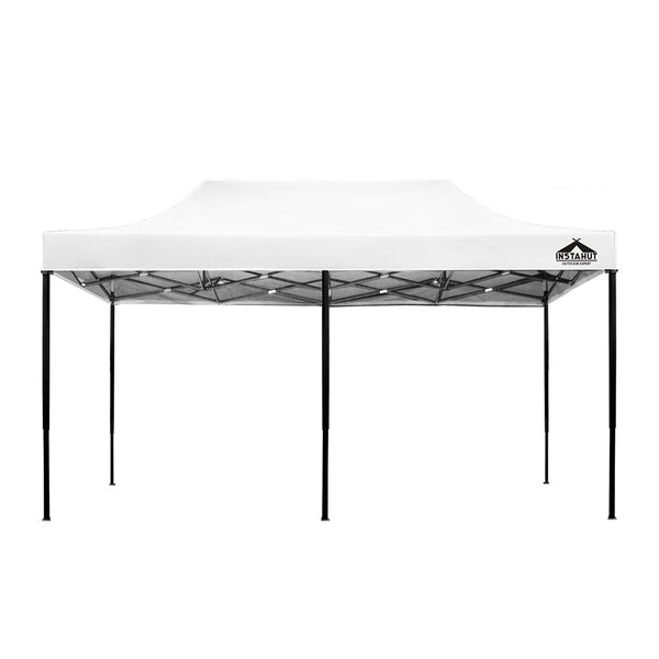 Instahut Gazebo Pop Up Marquee 3x6 Outdoor Wedding Base Pod Kit White Instahut