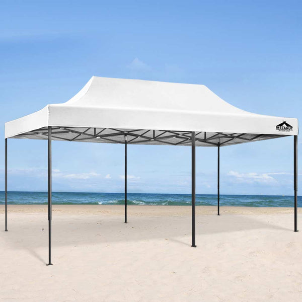 Instahut Gazebo Pop Up Marquee 3x6 Outdoor Wedding Base Pod Kit White Instahut