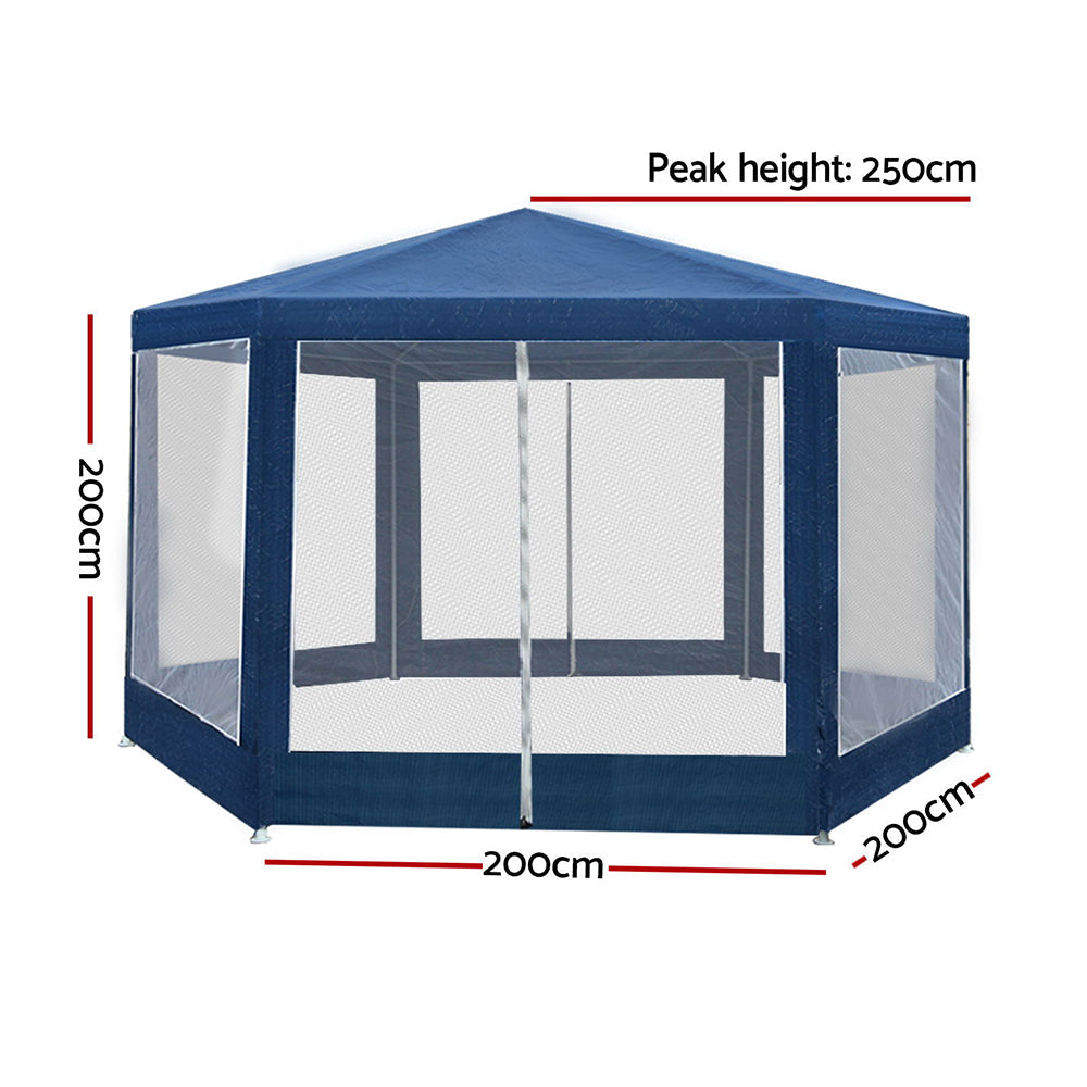Instahut Gazebo Wedding Party Marquee Tent Canopy Outdoor Camping Gazebos Navy Instahut