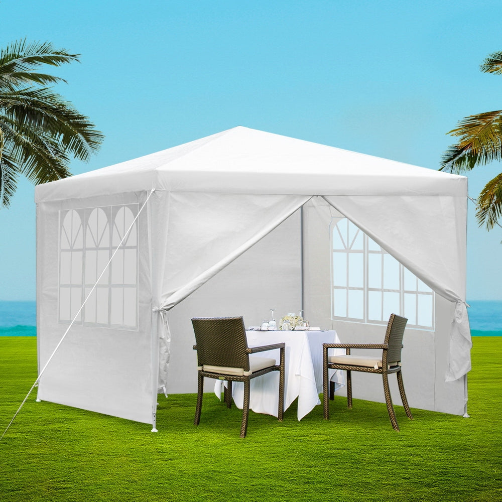 Instahut Gazebo 3x3 Outdoor Marquee Gazebos Wedding Party Camping Tent 4 Wall Panels Does not apply