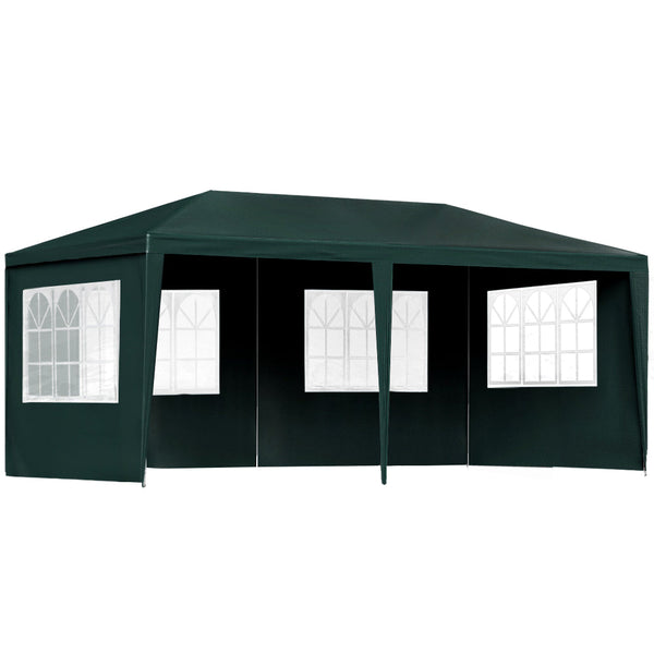 Instahut Gazebo 3x6 Outdoor Marquee Gazebos Wedding Party Camping Tent 4 Wall Panels Instahut
