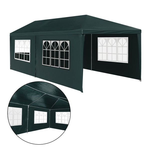 Instahut Gazebo 3x6 Outdoor Marquee Gazebos Wedding Party Camping Tent 4 Wall Panels Instahut