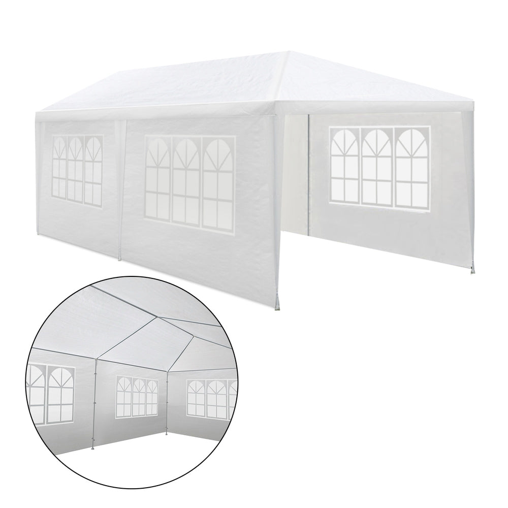 Instahut Gazebo 3x6 Outdoor Marquee Side Wall Party Wedding Tent Camping White Instahut