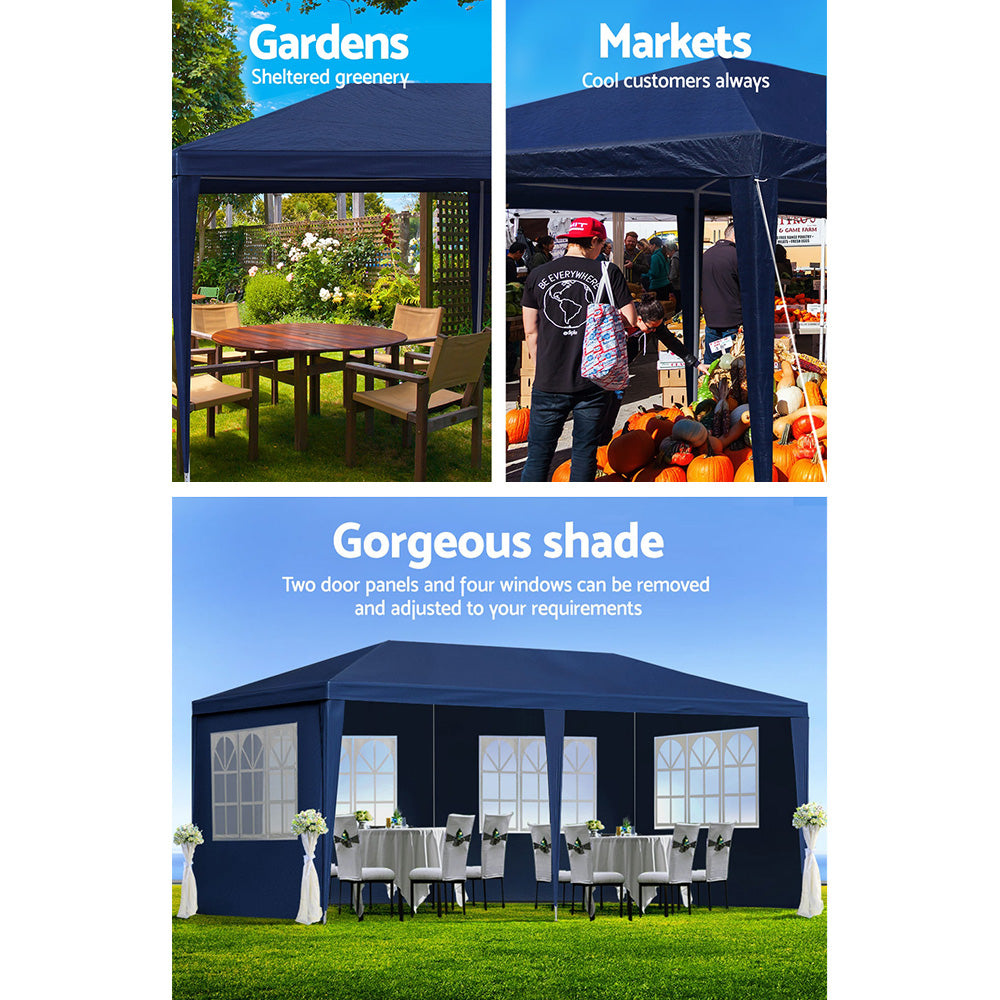 Instahut Gazebo 3x6 Outdoor Marquee Gazebos Wedding Party Camping Tent 6 Wall Panels Does not apply