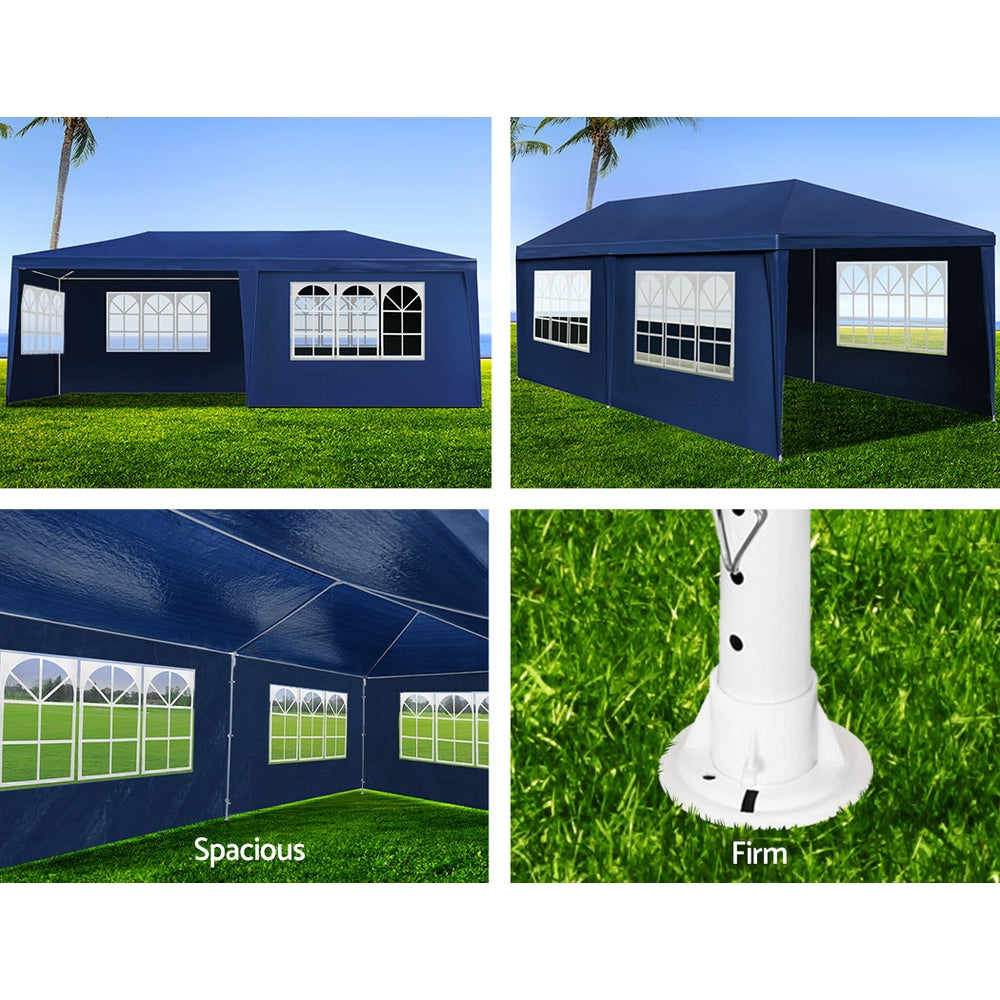 Instahut Gazebo 3x6 Outdoor Marquee Gazebos Wedding Party Camping Tent 6 Wall Panels Does not apply