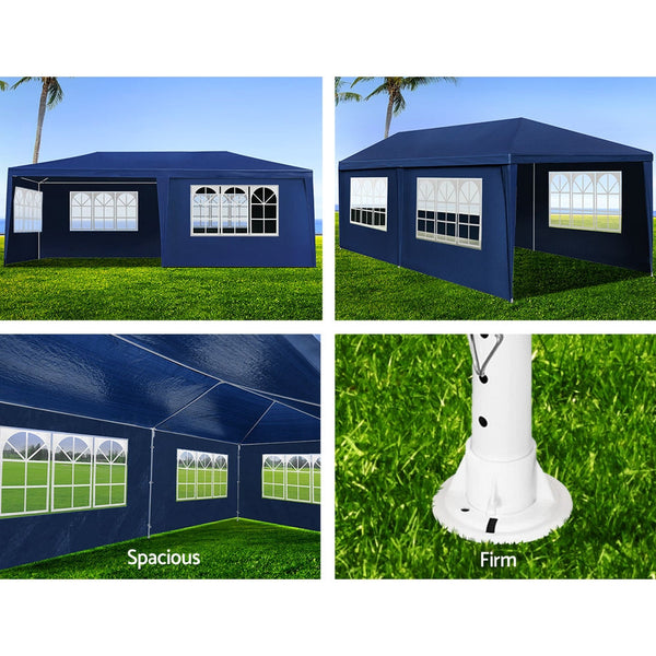 Instahut Gazebo 3x6 Outdoor Marquee Gazebos Wedding Party Camping Tent 6 Wall Panels Does not apply