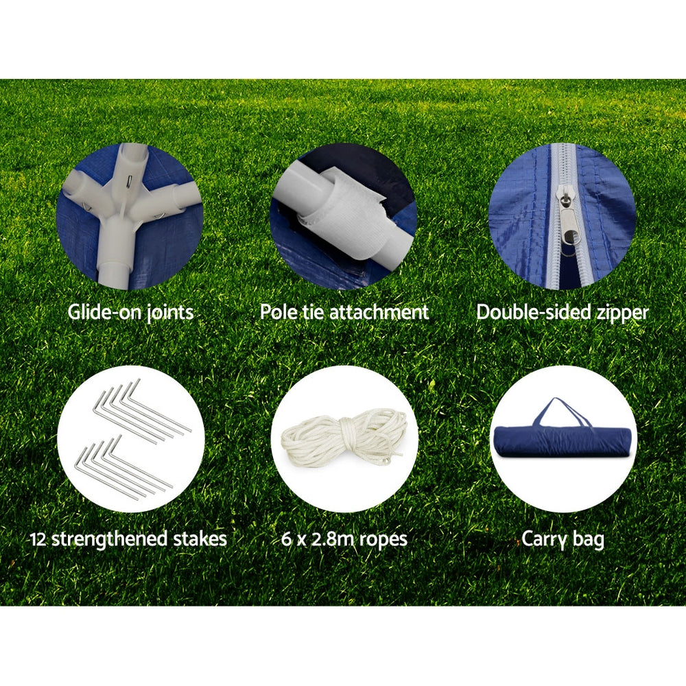 Instahut Gazebo 3x6 Outdoor Marquee Gazebos Wedding Party Camping Tent 6 Wall Panels Does not apply