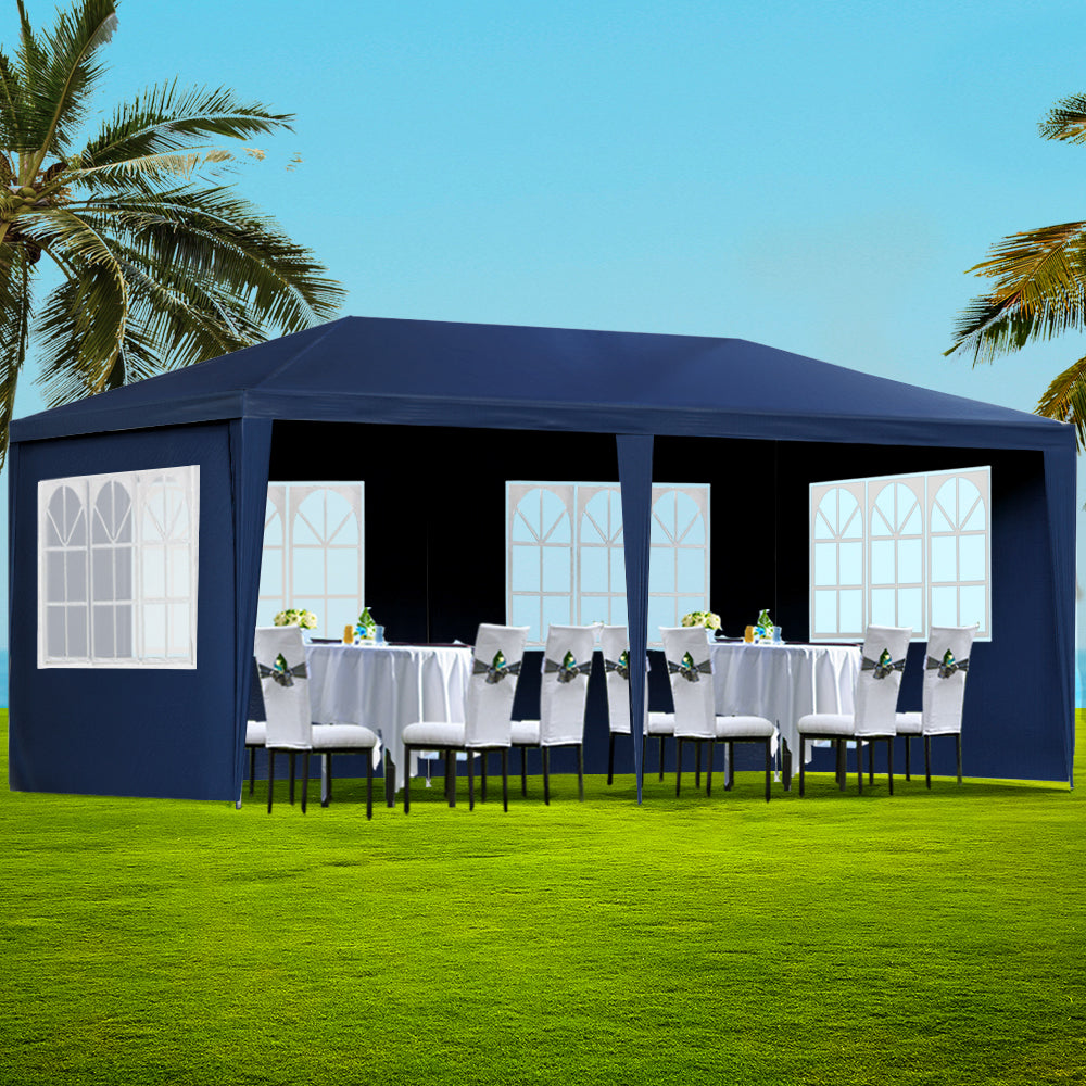 Instahut Gazebo 3x6 Outdoor Marquee Gazebos Wedding Party Camping Tent 6 Wall Panels Does not apply