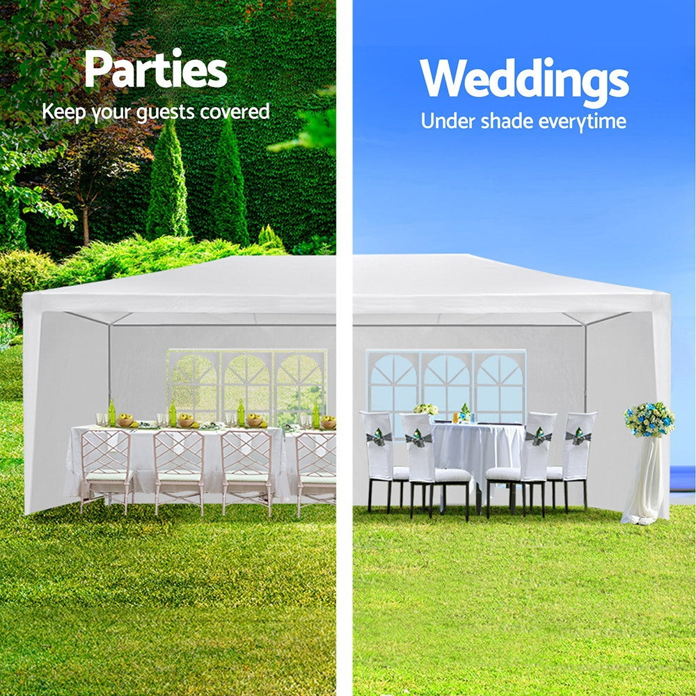 Instahut Gazebo Outdoor Marquee Wedding Gazebos Party Tent Camping White 3x6m Instahut