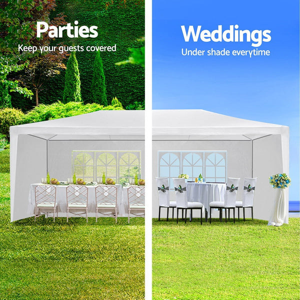 Instahut Gazebo Outdoor Marquee Wedding Gazebos Party Tent Camping White 3x6m Instahut