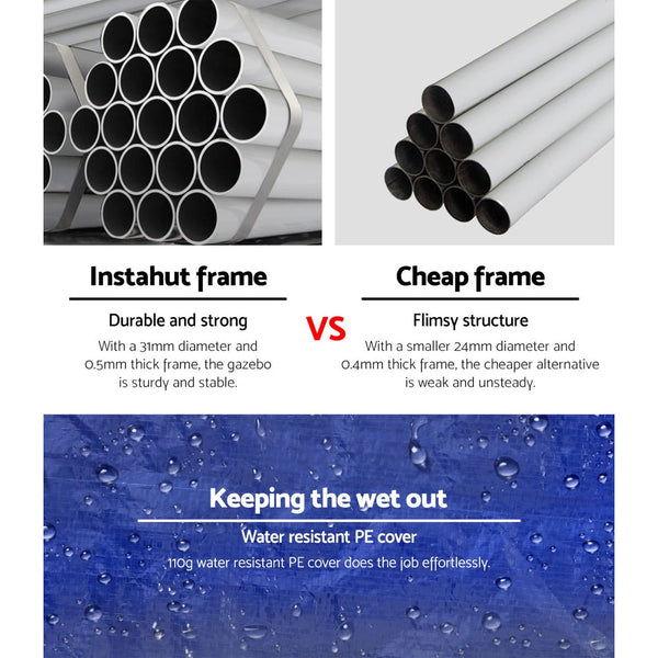 Instahut Gazebo 3x9 Outdoor Marquee Wedding Gazebos Tent Canopy Camping Tent BU Instahut