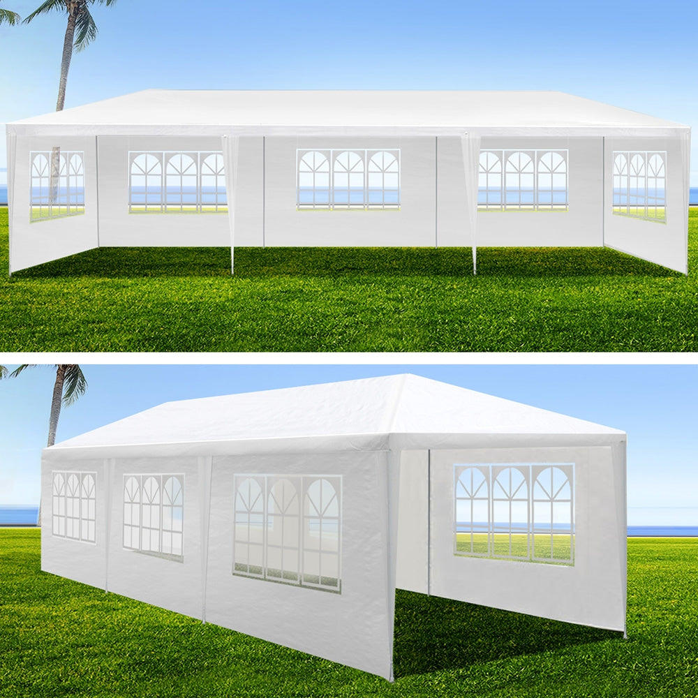 Instahut Gazebo 3x9 Outdoor Marquee Gazebos Wedding Party Camping Tent 8 Wall Panels Instahut