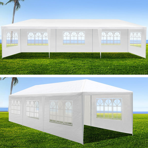 Instahut Gazebo 3x9 Outdoor Marquee Gazebos Wedding Party Camping Tent 8 Wall Panels Instahut