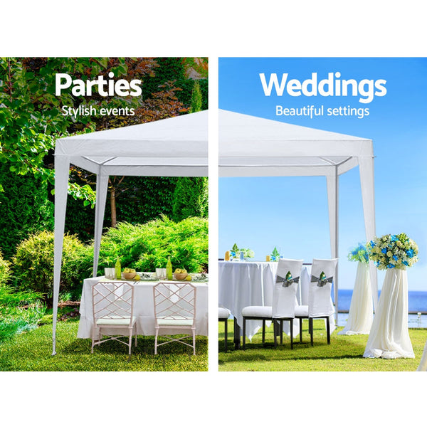 Instahut Wedding Gazebo Outdoor Marquee Party Tent Event Canopy Camping 3x3 White Instahut