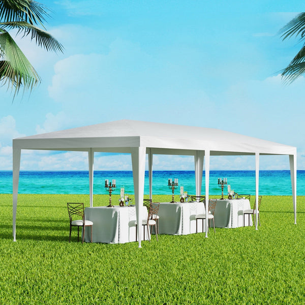 Instahut Gazebo 3x9 Wedding Party Marquee Tent Outdoor Event Camping Shade White Instahut