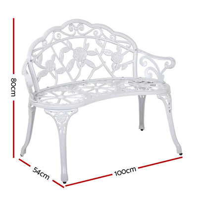 Gardeon Victorian Garden Bench – White