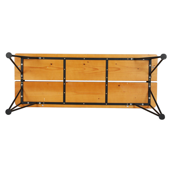 Gardeon Outdoor Garden Bench Lounge Chair Wooden Steel 3 Seater Patio Furniture Gardeon