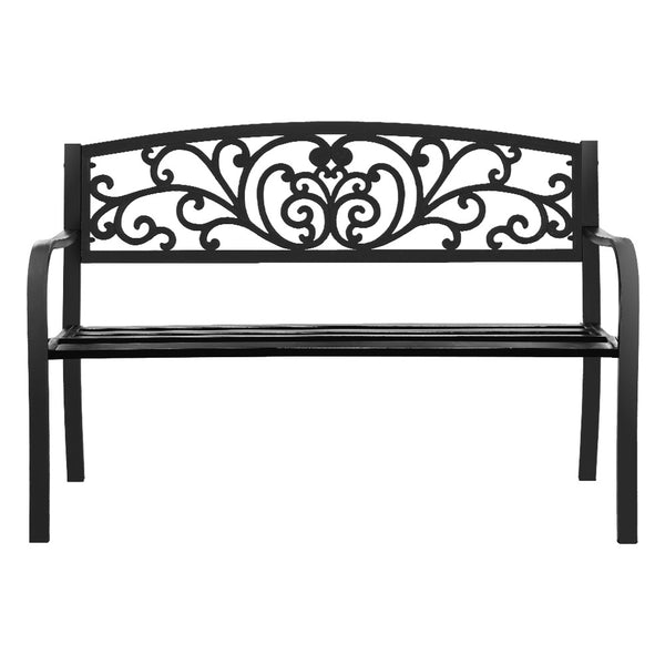 Gardeon Outdoor Garden Bench - Black freeshipping - Awezingly