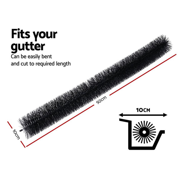 18 Pcs Gutter Brush Guard 100mm X 16.5m Length Leaf Twigs Filter Home Garden Giantz
