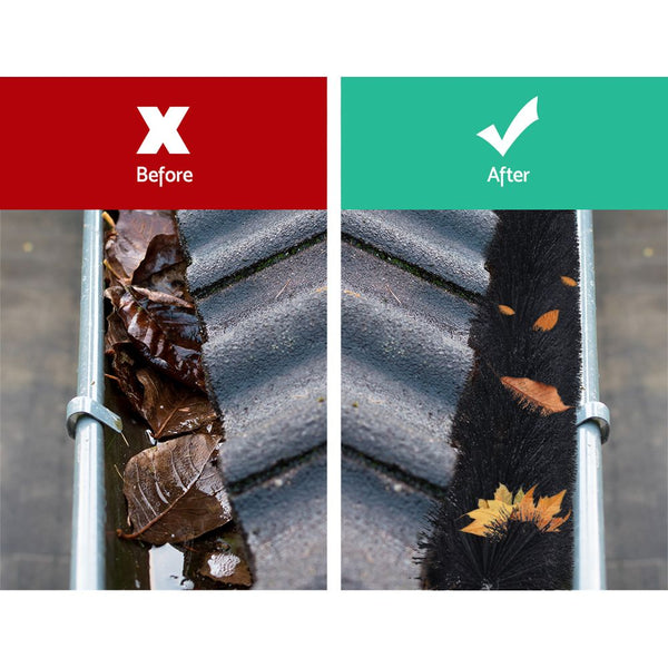 36 Pcs Gutter Brush Guard 92cm X 10cm Length Leaf Twigs Filter Home Garden Giantz