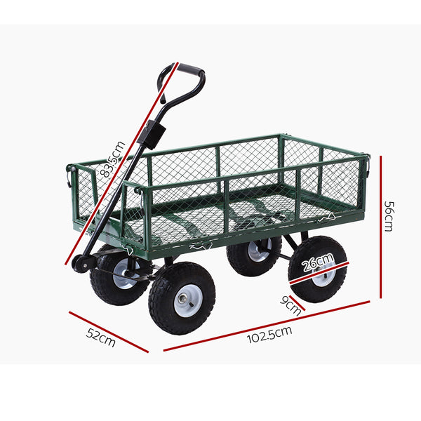 Gardeon Mesh Garden Steel Cart - Green freeshipping - Awezingly