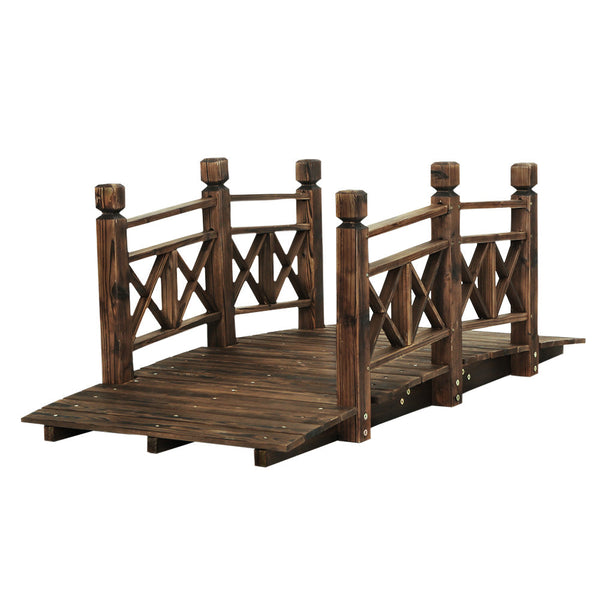 Gardeon Garden Ornaments Wooden Rustic Bridge Decor Outdoor Decoration Yard Gardeon