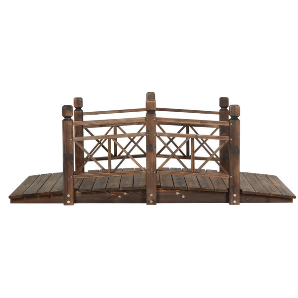 Gardeon Garden Ornaments Wooden Rustic Bridge Decor Outdoor Decoration Yard Gardeon