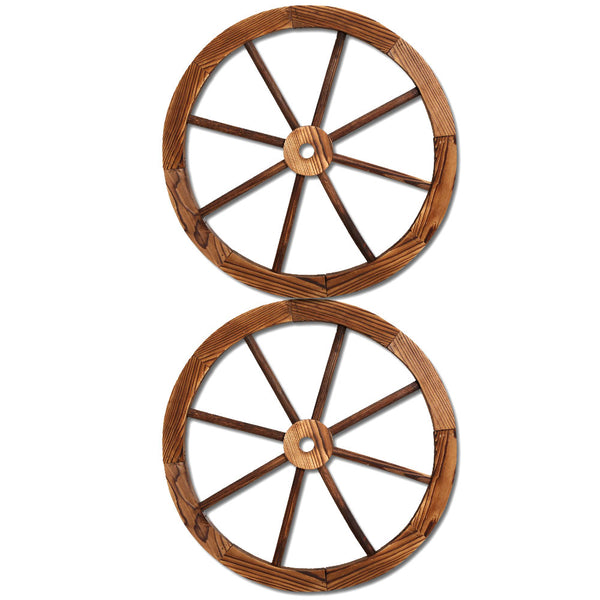 2 x Gardeon Wooden Wagon Wheel freeshipping - Awezingly