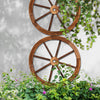 2 x Gardeon Wooden Wagon Wheel