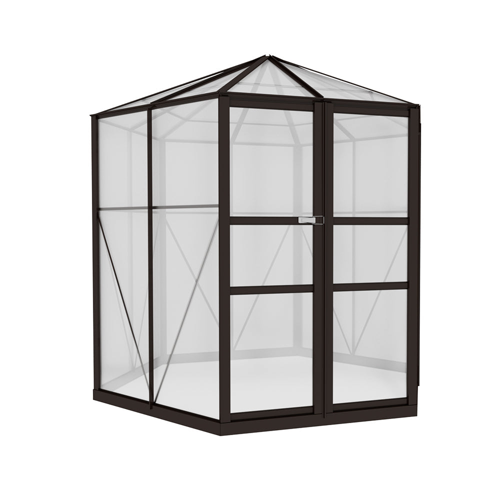Greenfingers Greenhouse Aluminium 240x211x232 cm Green House Polycarbonate Shed Greenfingers