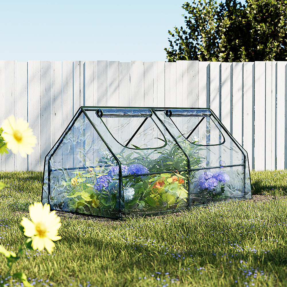 Greenfingers Greenhouse Flower Garden Shed Frame Tunnel Green House 182x92cm Greenfingers