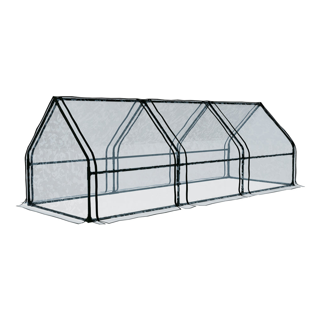 Greenfingers Greenhouse 270x92cm Flower Garden Shed PVC Cover Frame Green House Greenfingers