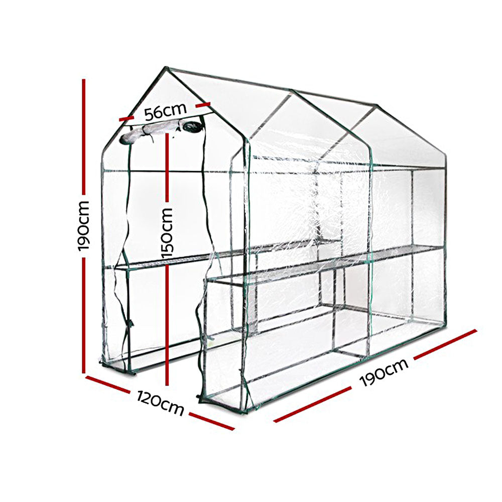 Greenfingers Greenhouse Garden Shed Green House 1.9X1.2M Storage Greenhouses Clear freeshipping - Awezingly