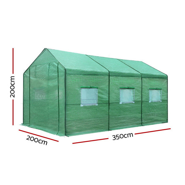 Greenfingers Greenhouse Garden Shed Green House 3.5X2X2M Greenhouses Storage Lawn freeshipping - Awezingly